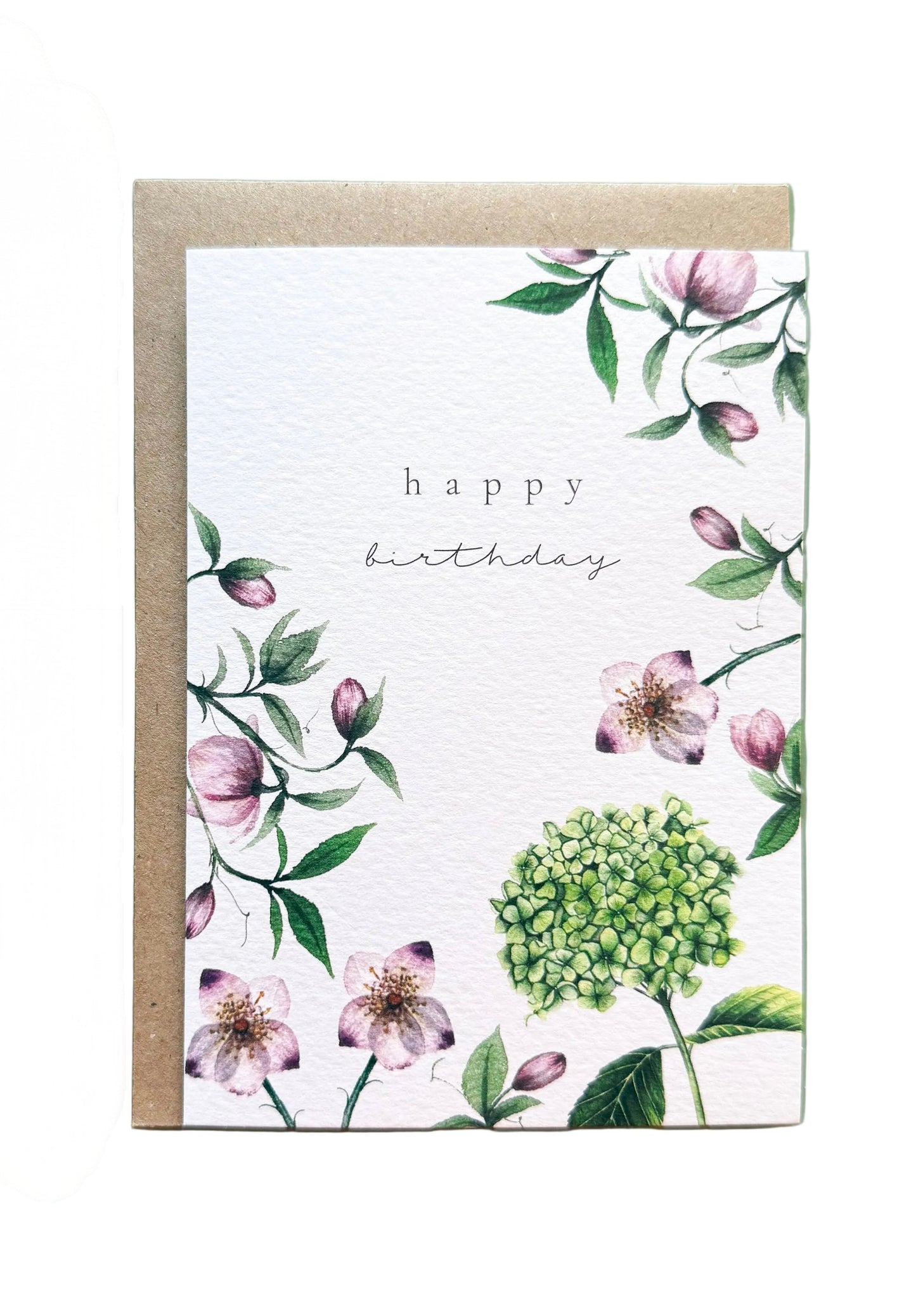 Happy Birthday Floral Botanical Greeting Card