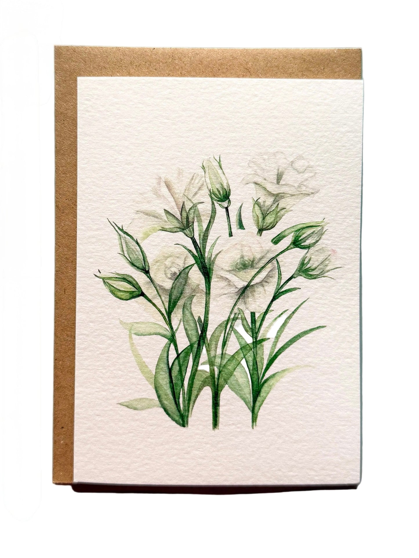 White Floral Greeting Card