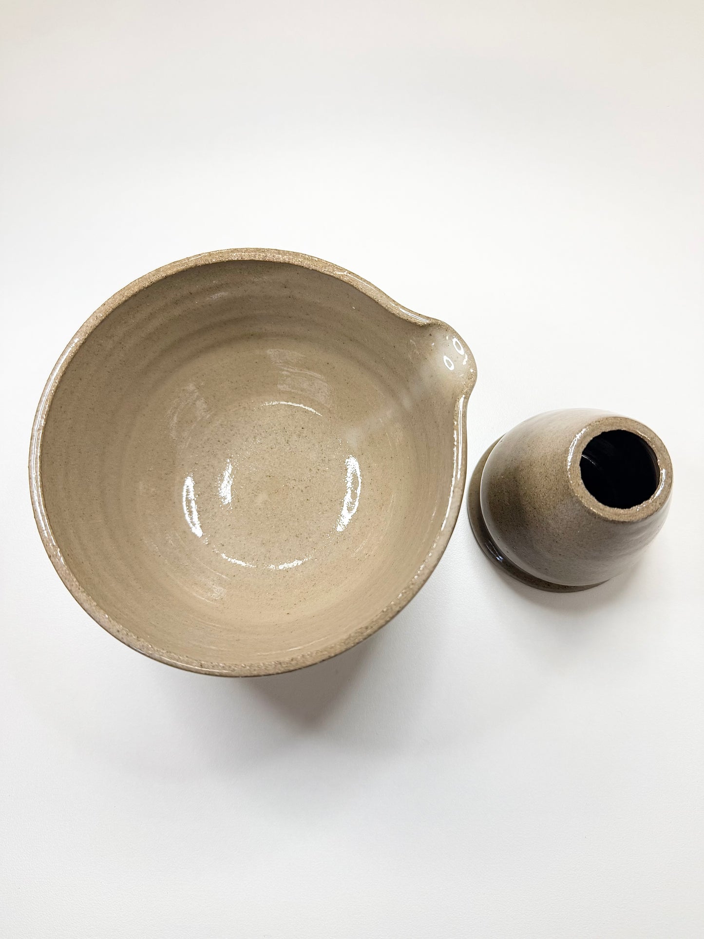 Ceramic Matcha Tea Set – Artisan Matcha Bowl & Whisk Holder