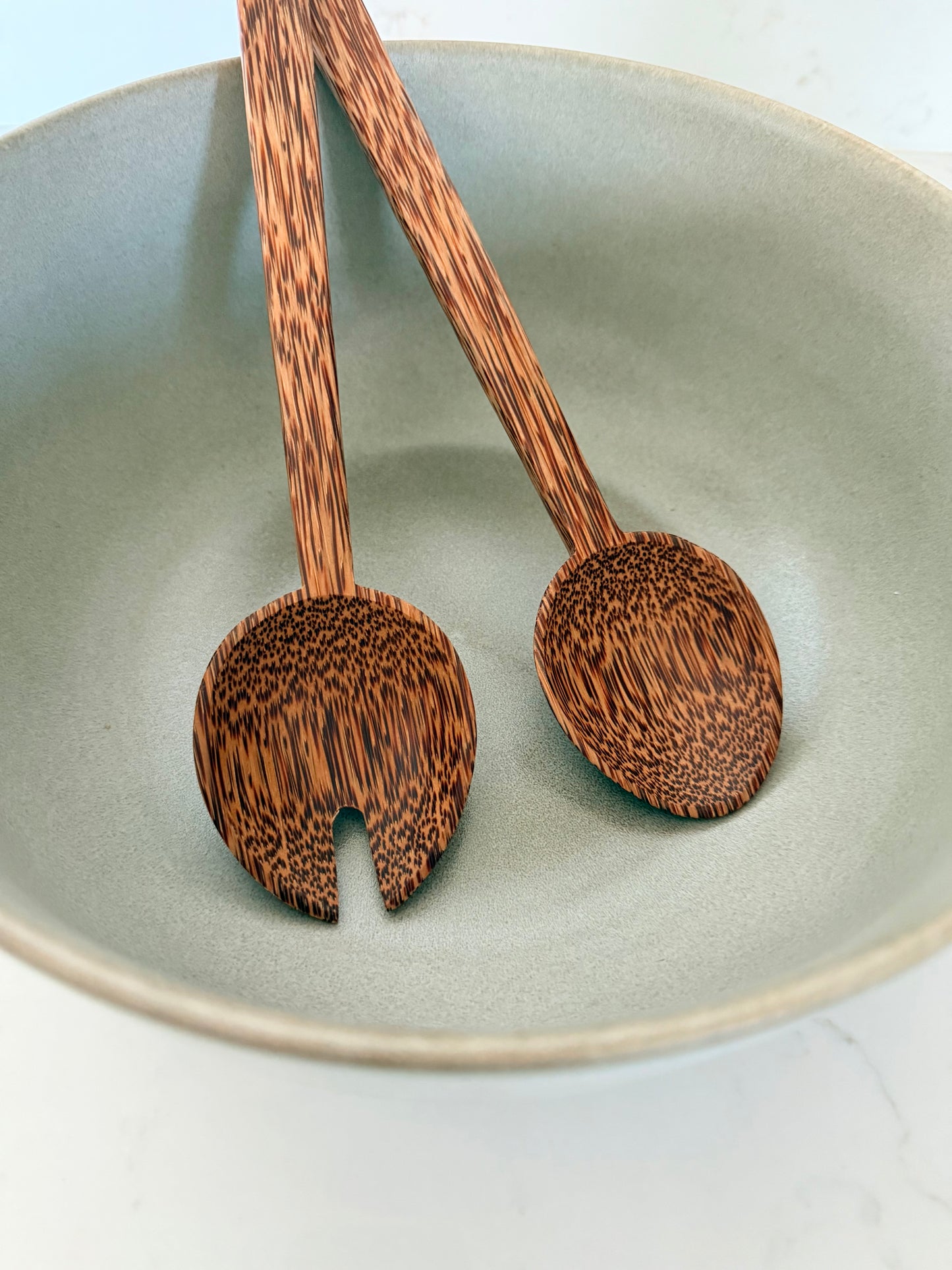 Coconut Wood Salad Servers