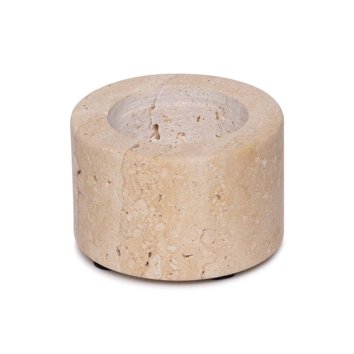 Small Travertine Tealight Candle Holder