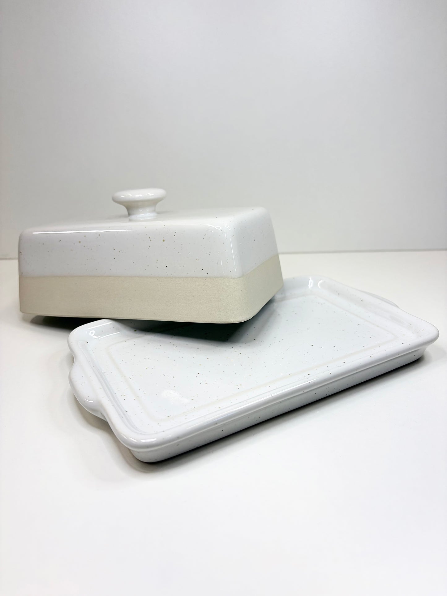 Stoneware Butter Dish with Lid