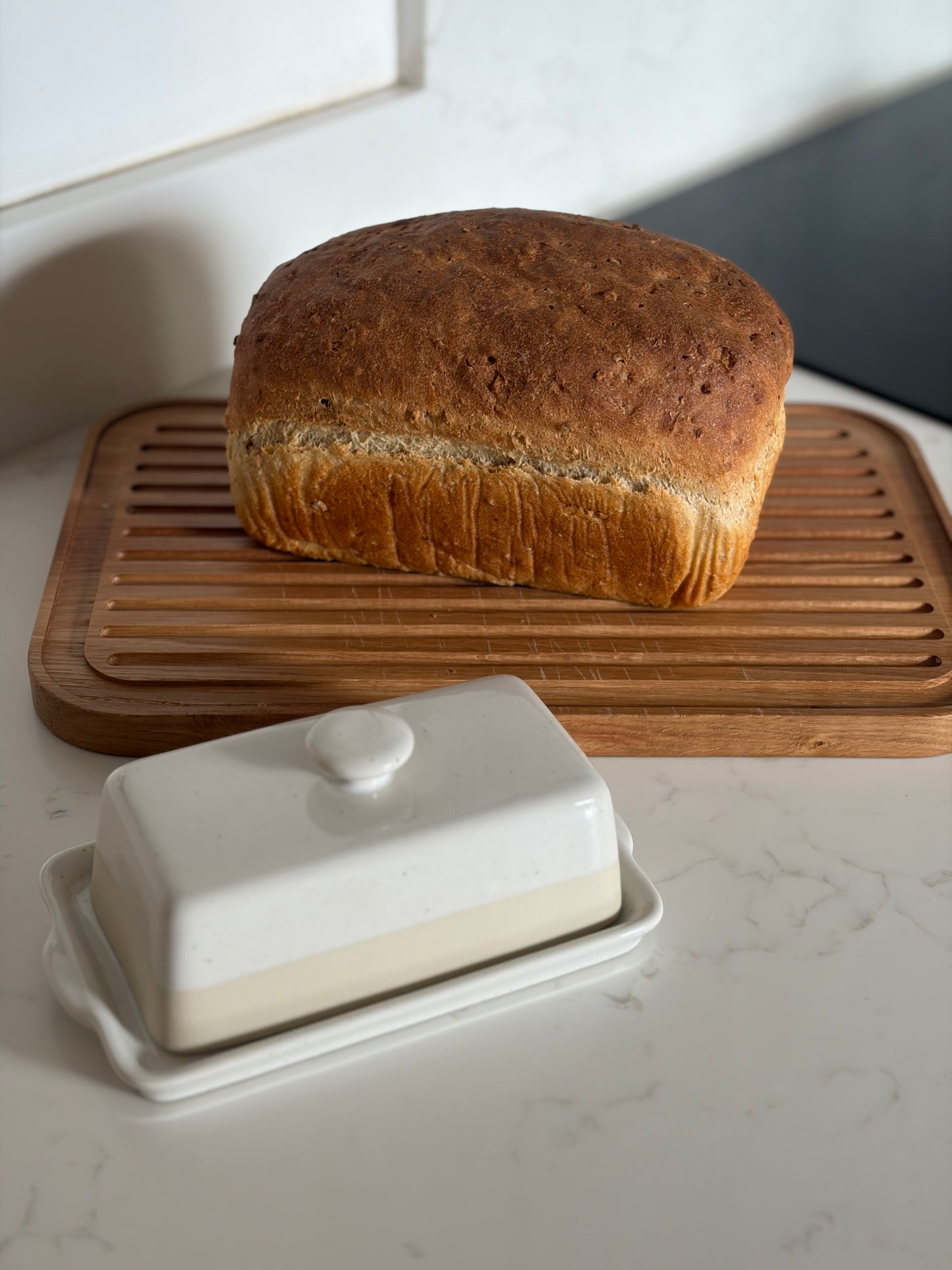 Stoneware Butter Dish with Lid