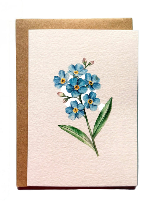 Blue Forget-Me-Not Greeting Card