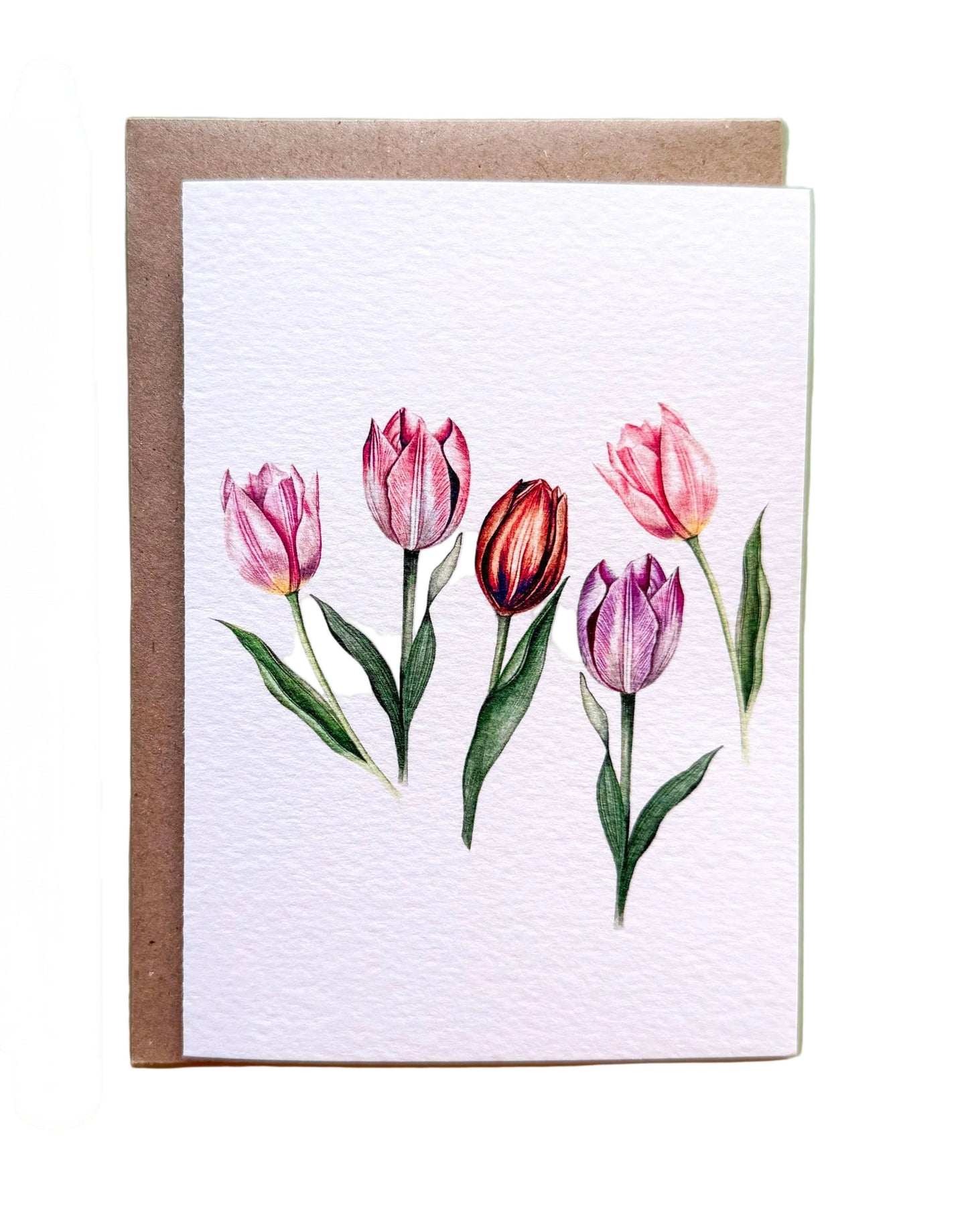 Floral Tulip Greetings Card