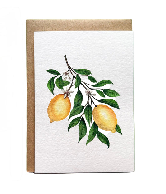 Lemons Blank Greetings Card