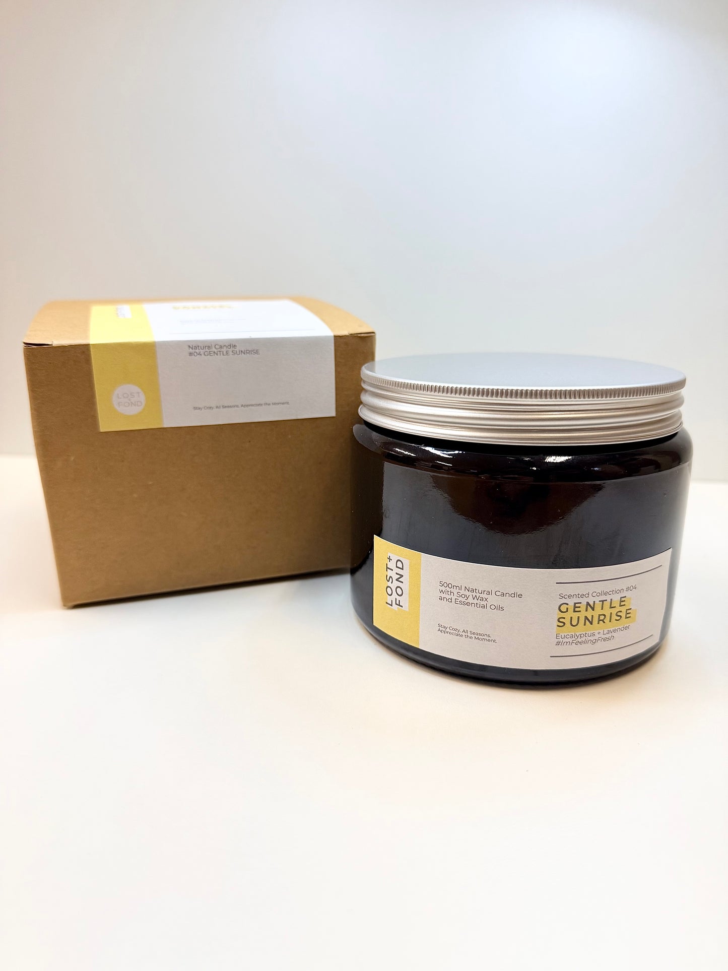 Large Eucalyptus & Lavender Essential Oil Soy Candle Vegan