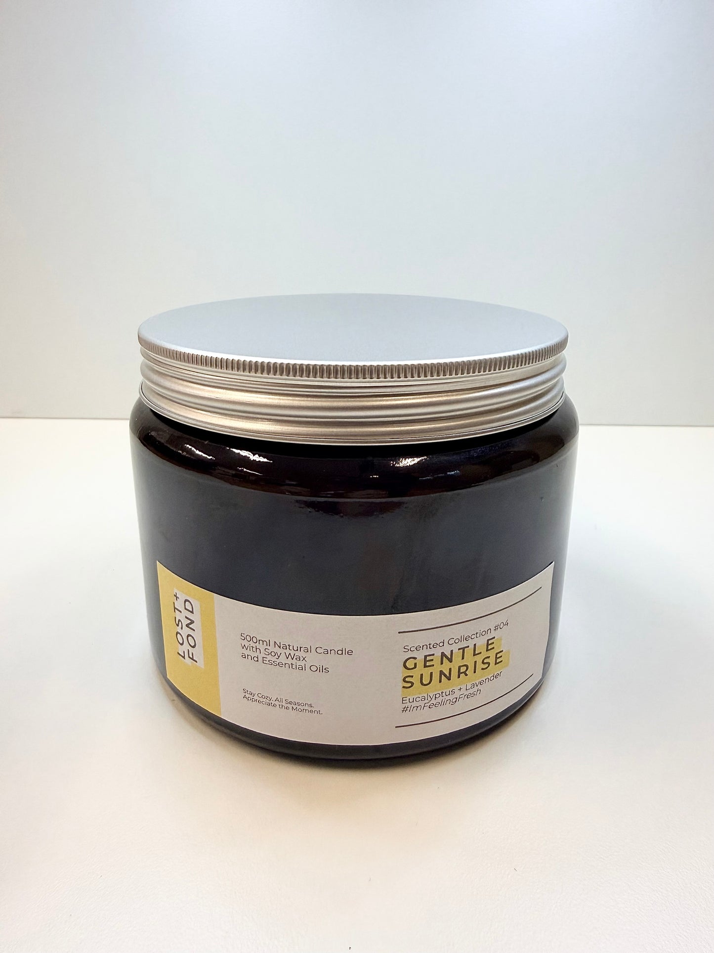 Large Eucalyptus & Lavender Essential Oil Soy Candle Vegan
