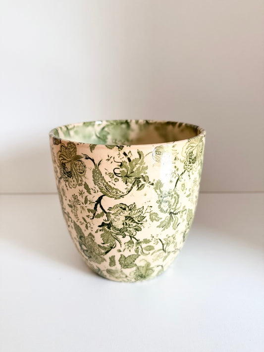 Green Floral Indoor Planter
