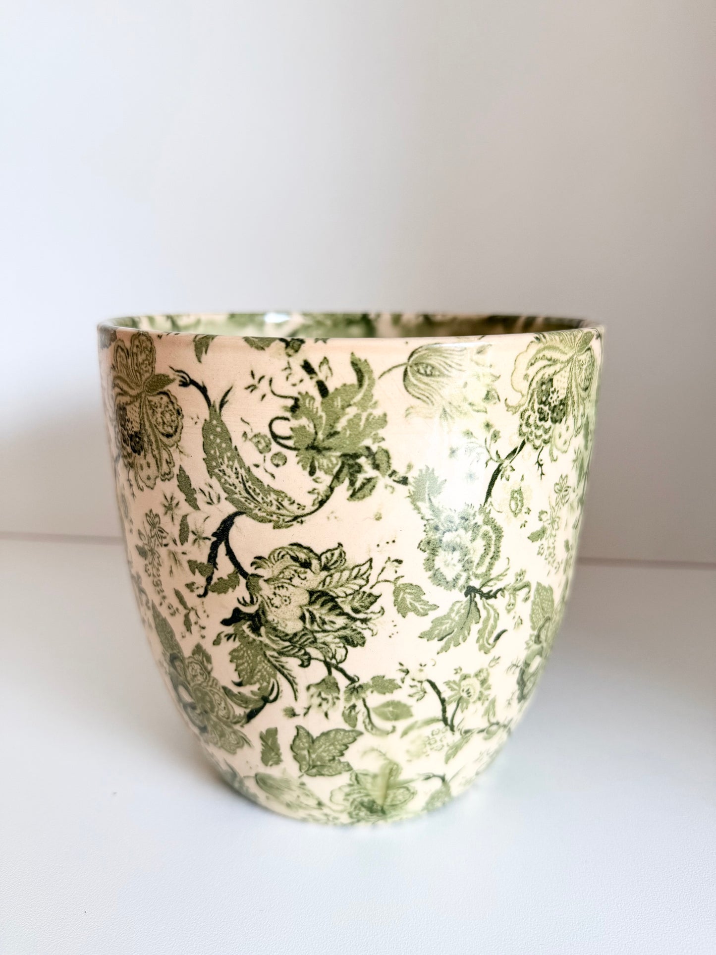Green Floral Indoor Planter