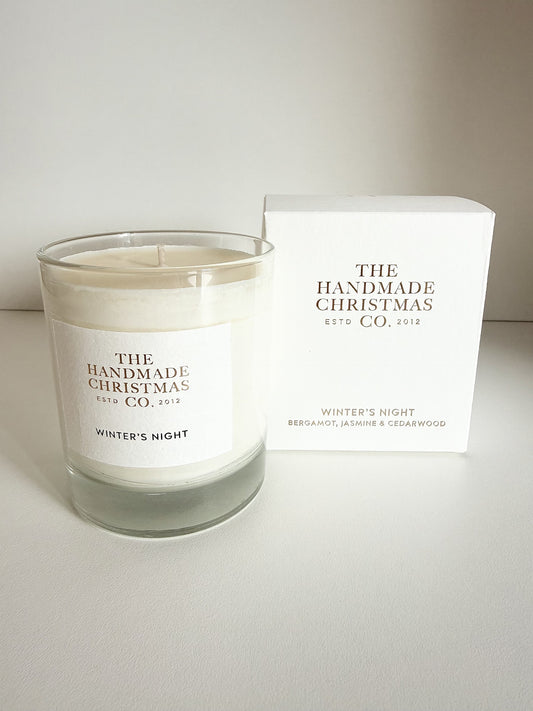 Winter's Night Candle - Bergamot, Jasmine & Cedarwood Scented Candle