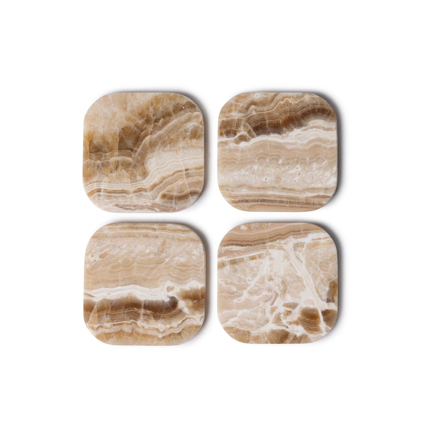 Luxury Square Marble Drinks Coasters (set of 4)