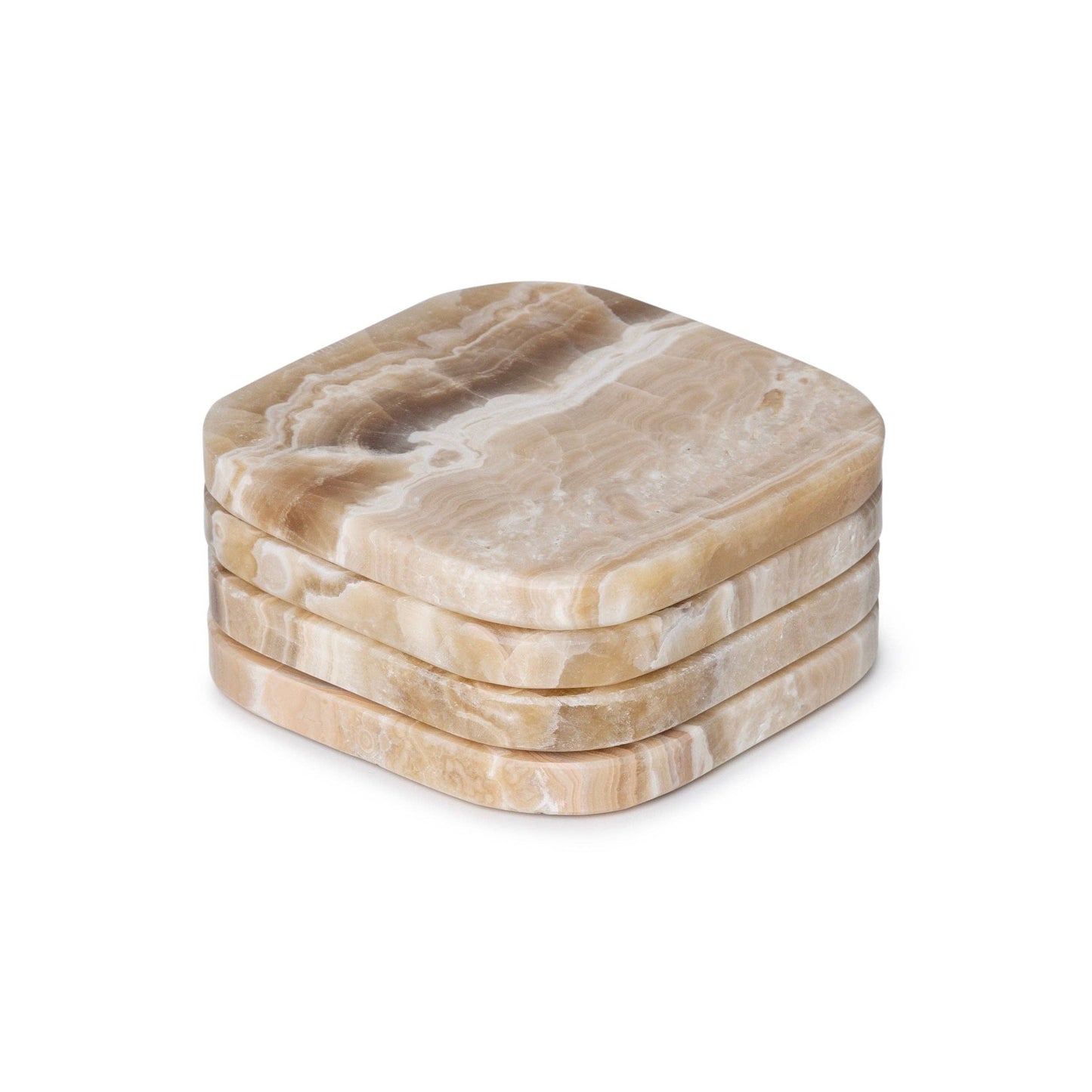 Luxury Square Marble Drinks Coasters (set of 4)